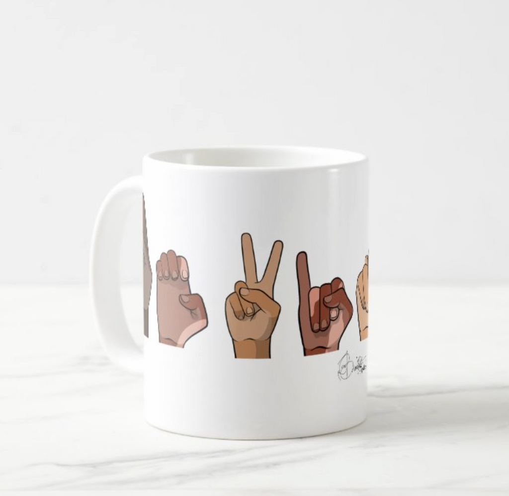 Custom Fingerspelling Name Mug - PREORDER