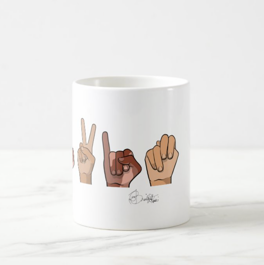 Custom Fingerspelling Name Mug - PREORDER