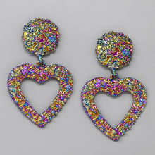 Load image into Gallery viewer, CRUMPLED HEART DROP EARRINGS
