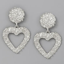 Load image into Gallery viewer, CRUMPLED HEART DROP EARRINGS
