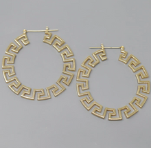 Load image into Gallery viewer, GREEK HOOP EARRINGS
