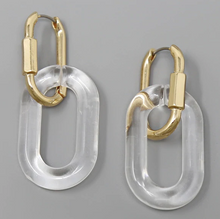 Load image into Gallery viewer, CHUNKY ACETATE LINK EARRINGS
