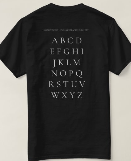 UNISEX - ALPHABET T-SHIRT - BLACK (PRE-ORDER)