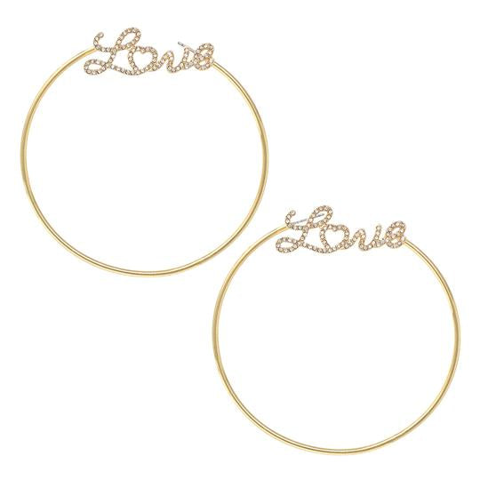 LOVE Hoop Earrings (80 mm)