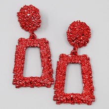 Load image into Gallery viewer, CRUMPLED METAL DROP EARRINGS
